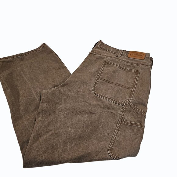 CE Schmidt Workwear Canvas Carpenter Pants Utility Tough 44" W x 31" L  Brown - Picture 2 of 13